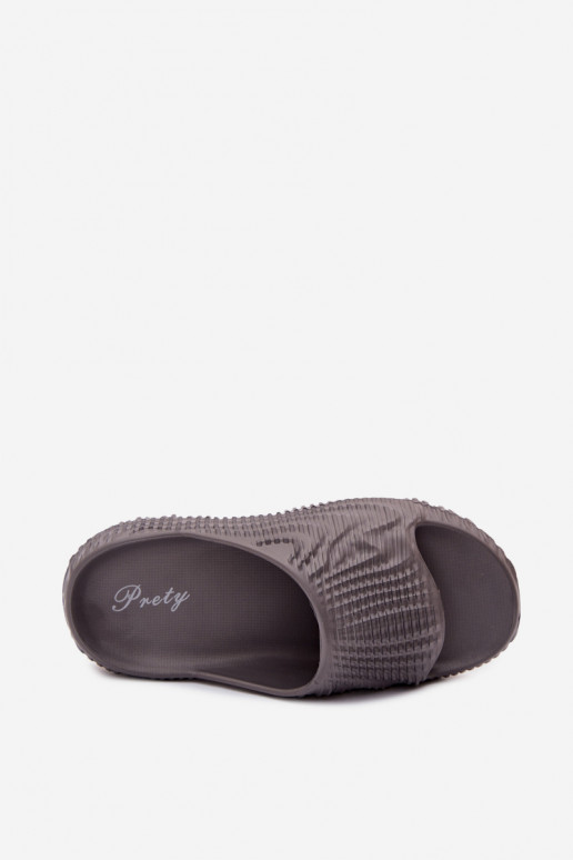 Herren graue leichte Slipper Hilda