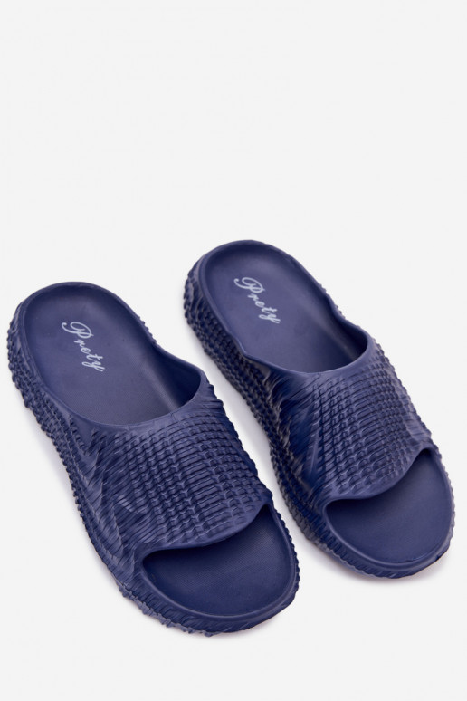 Leichte dunkelblaue Slipper für Herren Hilda