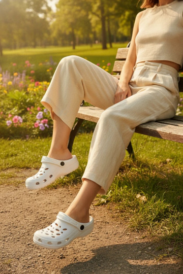 Leichte weiße Clogs für Damen Parker 2