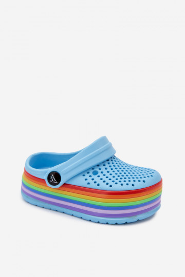 Leichte blaue Kinderclogs mit Riemen Tansy