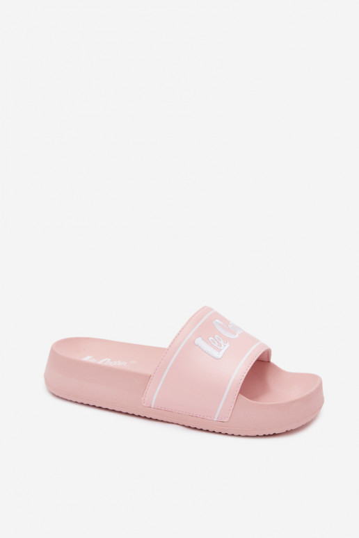 Damen rosa Slipper mit Plattform Lee Cooper