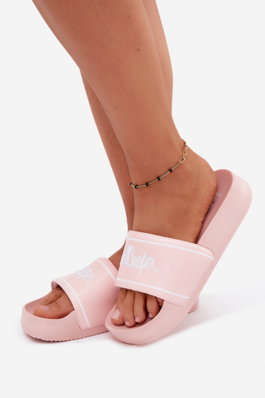 Damen rosa Slipper mit Plattform Lee Cooper