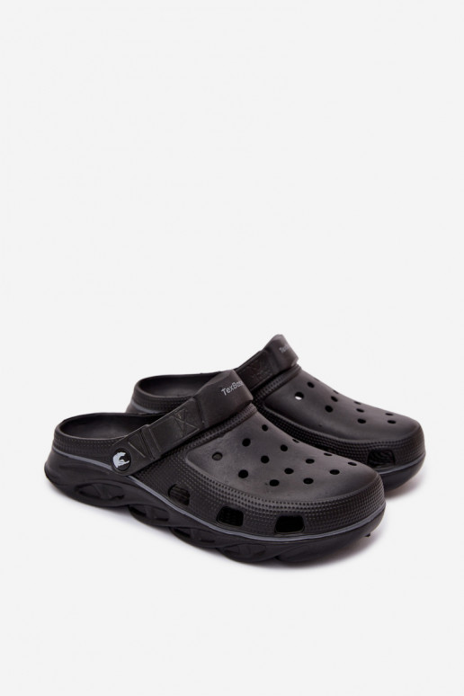 Herrenleichte schwarze Slipper Leoniel