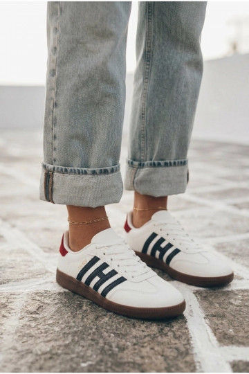 Herren weiße Sneakers mit Riemen Chrissy 2