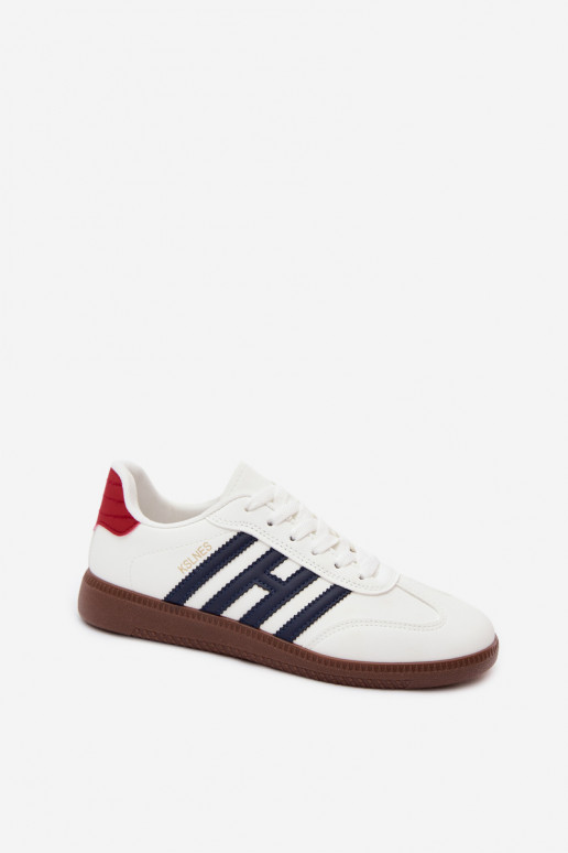 Herren weiße Sneakers mit Riemen Chrissy