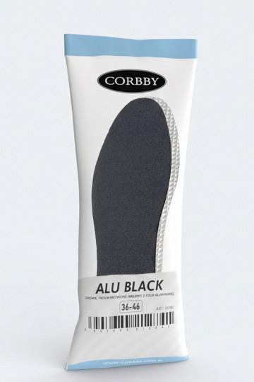 Corbby ALU BLACK Dreischichtige Einlegesohlen mit Aluminiumfolie