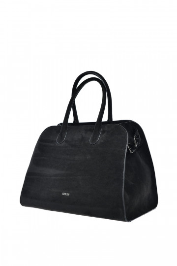 Damen schwarze Handtasche aus Eco-Suede Big Star SS574007 2