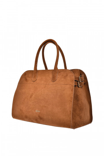 Damen braune Handtasche aus Eco-Suede Big Star SS574008