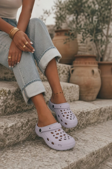 Leichte graue Clogs für Damen Parker