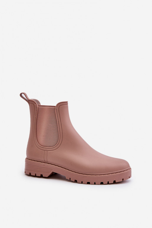 Damen Gummistiefel mit elastischen Einsätzen in Rosa Ciariel