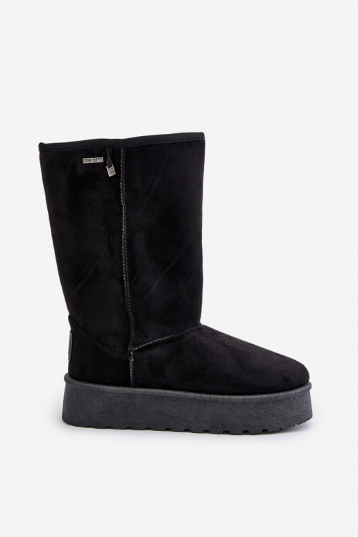 Schwarze hohe Schneestiefel mit Plattform Big Star OO274895