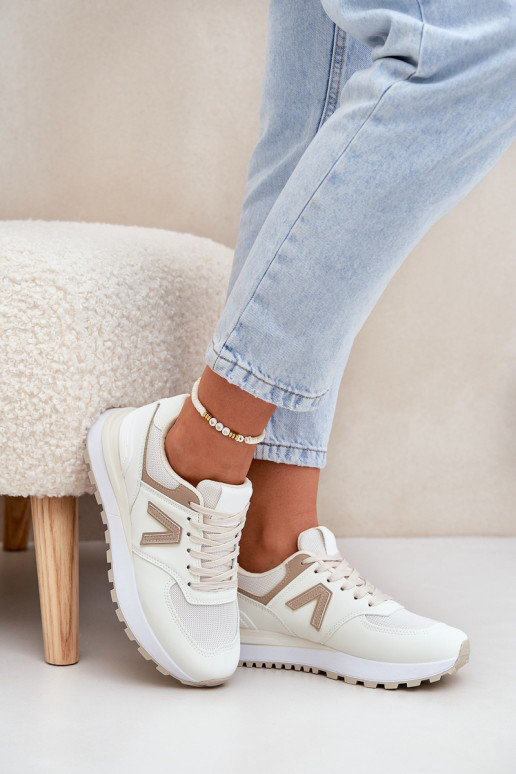 Damen-Sneaker aus sandfarbenem Kunstleder Berieta