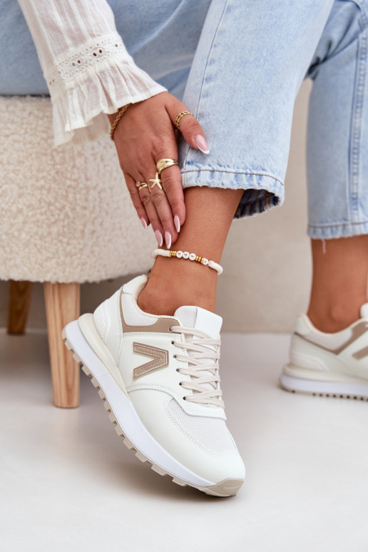Damen-Sneaker aus sandfarbenem Kunstleder Berieta
