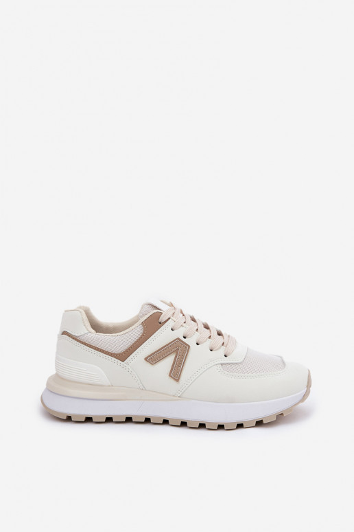 Damen-Sneaker aus sandfarbenem Kunstleder Berieta