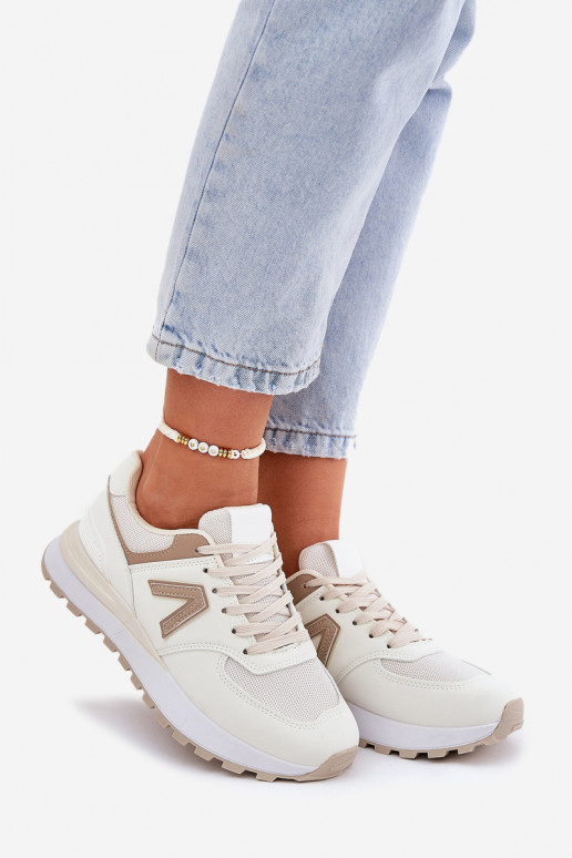 Damen-Sneaker aus sandfarbenem Kunstleder Berieta