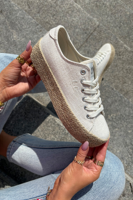 Freizeitschuhe mit Plattform Lee Cooper LCIN-25-02-3284 in Elfenbein