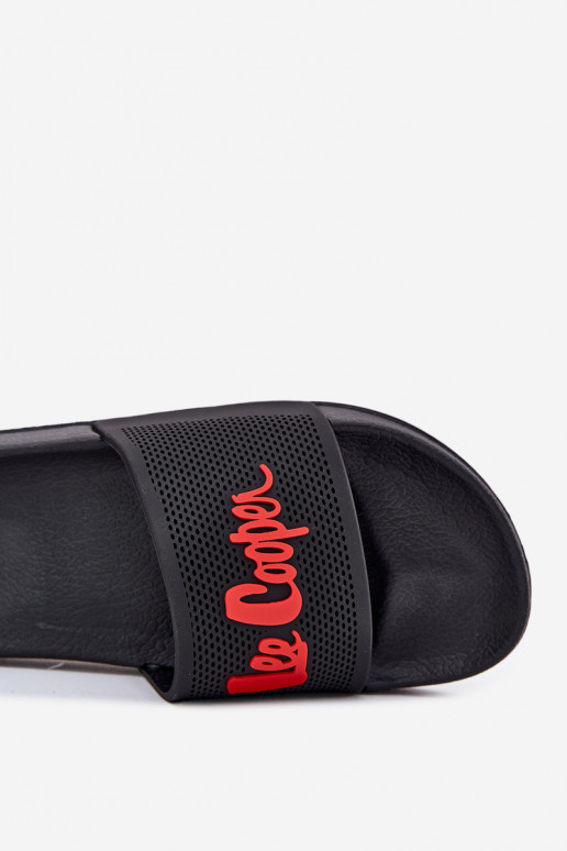 Herrenpantoffeln in Schwarz Lee Cooper LCIN-25-07-3526M