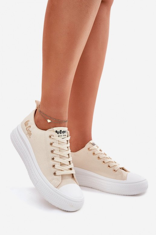 Freizeitschuhe auf der Plattform in Sandfarbe Lee Cooper LCIN-24-44-2464L