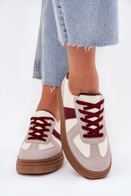 Damen-Sneaker mit Plattform in Bordeaux Dovina