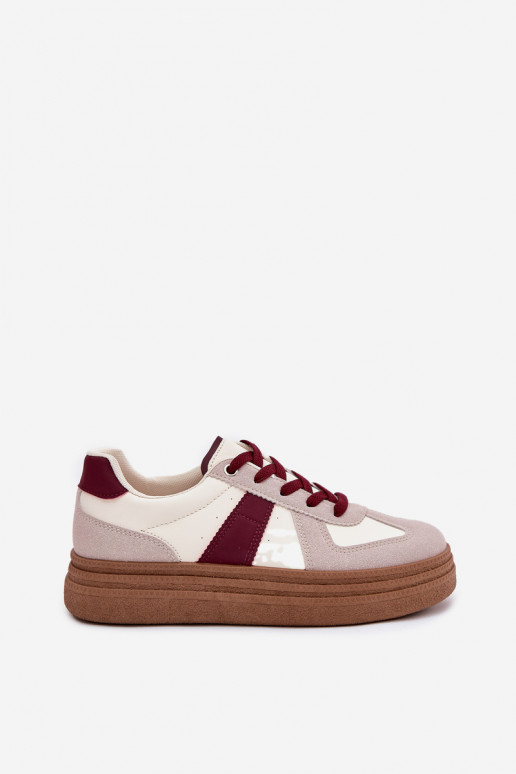 Damen-Sneaker mit Plattform in Bordeaux Dovina