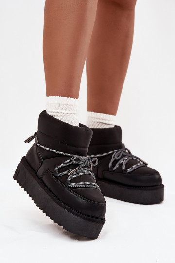Schwarze Schneestiefel mit Plattform D.Franklin DFSH371015 2