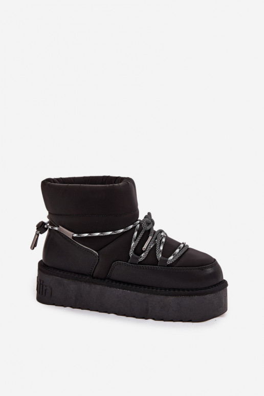 Schwarze Schneestiefel mit Plattform D.Franklin DFSH371015