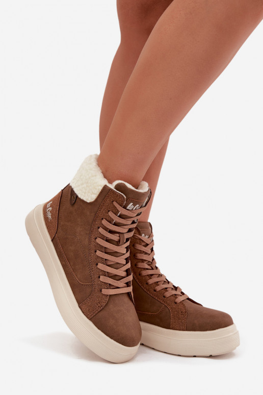 Braune Damen-Winterstiefel mit Isolierung Lee Cooper LCJ-25-01-3735