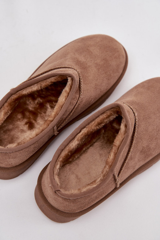 Braune Damen-Schneestiefel mit Innenisolierung aus Fell Serenne