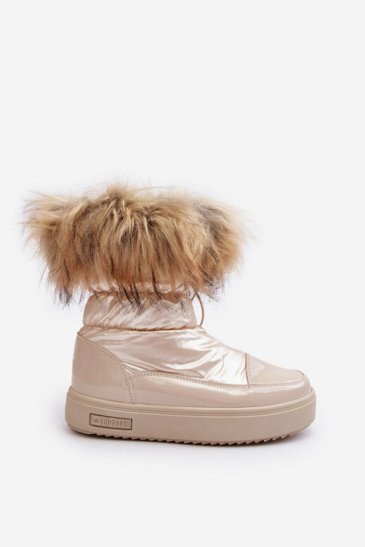 Damen Schneestiefel mit Fell in Sand Big Star MM274380