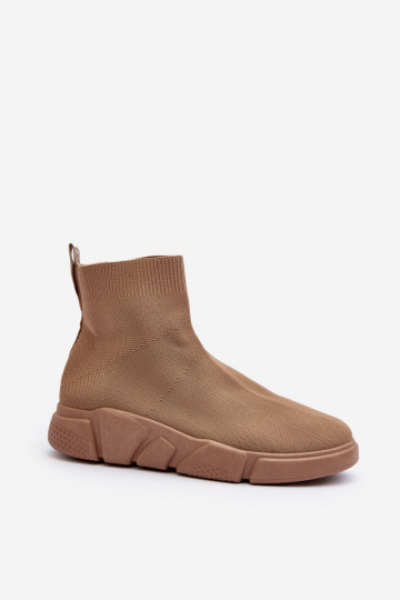 Feminin Turnschuhe mit sockenartiger Innensohle Beige Zirila 2