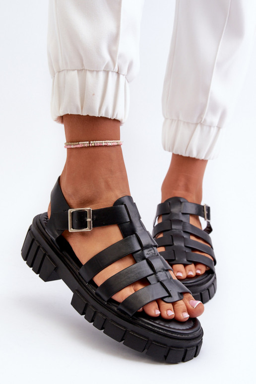 Damen Sandalen in Schwarz Rosarose