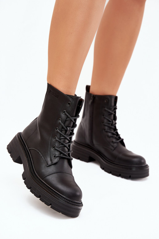 Wärmende Damen-Arbeitsstiefeletten Big Star OO274140 in Schwarz