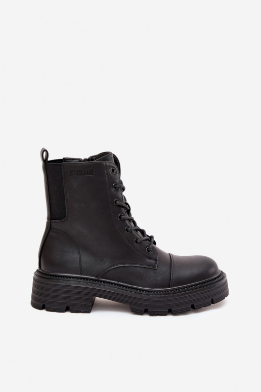 Wärmende Damen-Arbeitsstiefeletten Big Star OO274140 in Schwarz