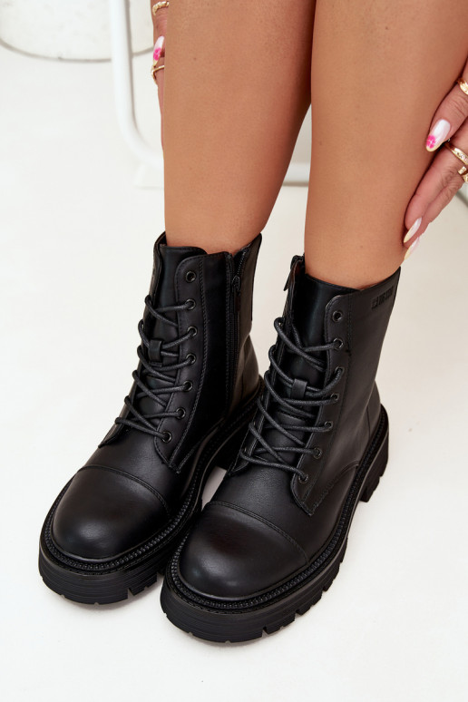 sich Zuarm laufen Arbeitsstiefeletten Feminin Big Star OO274140 schZuarze Farbe