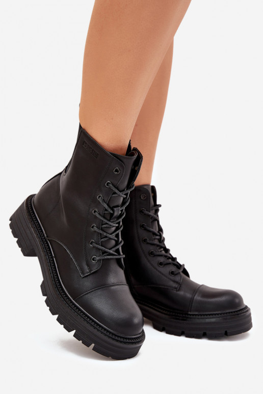 sich Zuarm laufen Arbeitsstiefeletten Feminin Big Star OO274140 schZuarze Farbe