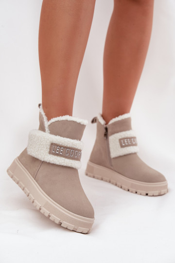 Schneestiefel DamenstiefelErmöglichtturalnego aus INildlederu mit AufZuärmen Lee Cooper LCJ-25-01-3739 graue Farbe 2