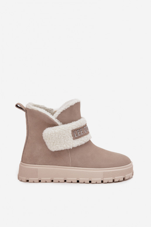 Schneestiefel DamenstiefelErmöglichtturalnego aus INildlederu mit AufZuärmen Lee Cooper LCJ-25-01-3739 graue Farbe