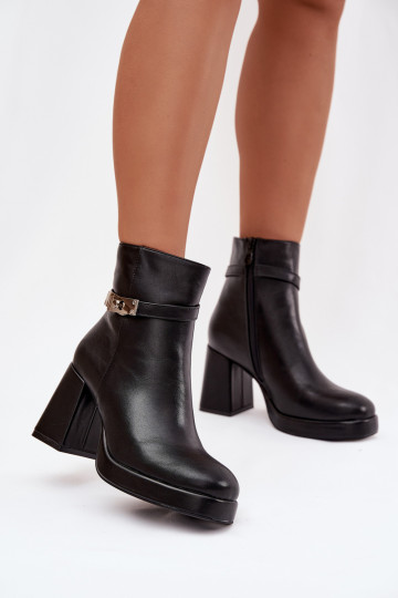 sich Zuarm laufen Damenstiefel mit verzierten Absätzen schZuarze Farbe Giordina 2