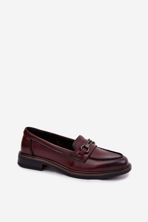 Bordeaux Damen Leder Mokassins Vinceza 39983