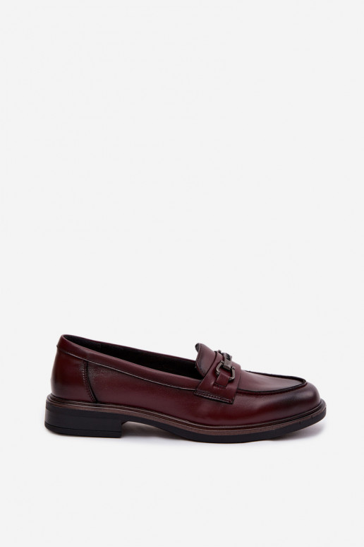 Bordeaux Damen Leder Mokassins Vinceza 39983