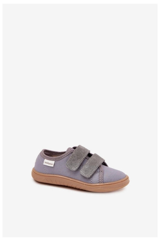 Jungen graue "Barefoot" Slipper "Geschmeidig" Milami Saphira