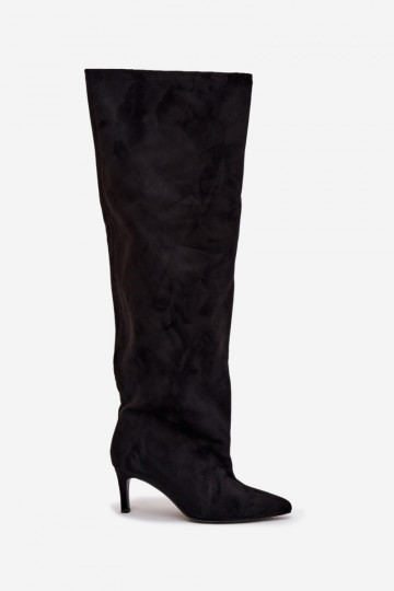 Schwarze Damenstiefel mit dünnen Absätzen Tai turivilla 2
