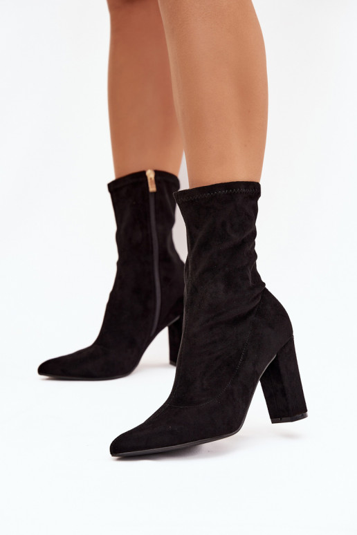 Damen Stiefeletten mit Einsätzen schwarz Rosivelle