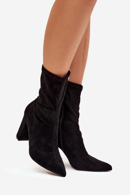 Damen Stiefeletten mit Einsätzen schwarz Rosivelle