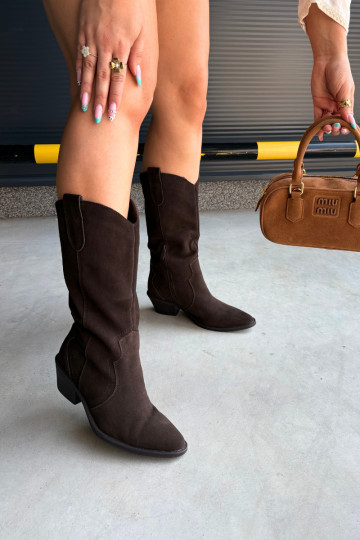 Stiefel CoZuboy-Stil natürliches INildlederoZua sich Zuarm laufen mit Absätzen CzekoladoZue Radley