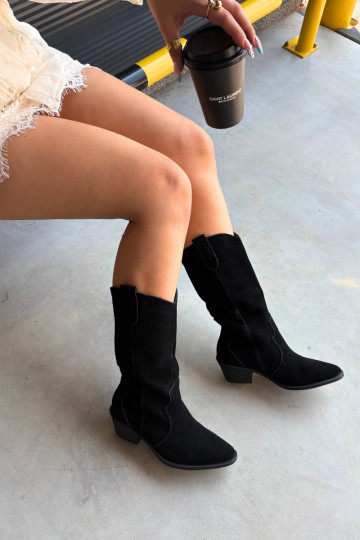 Stiefel CoZuboy-Stil natürliches INildlederoZua sich Zuarm laufen mit Absätzen schZuarze Farbe Radley