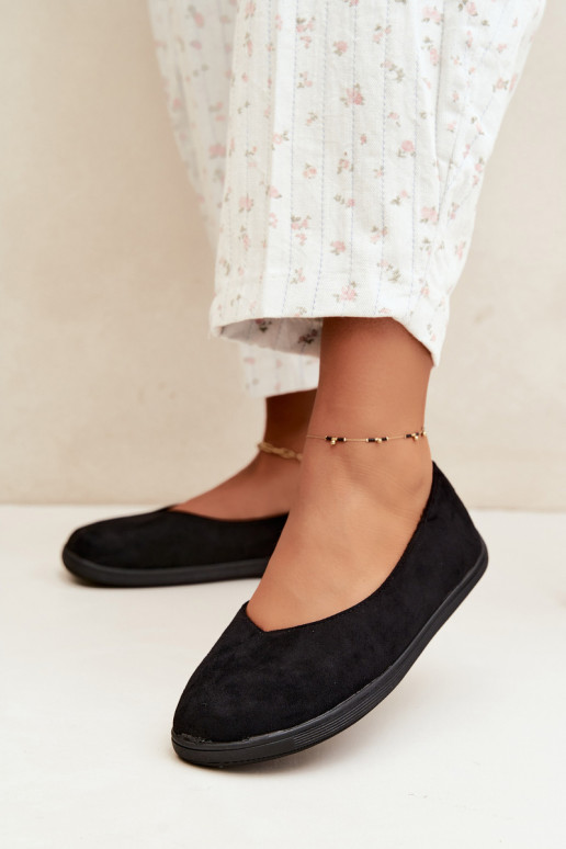 Schwarze Barfuß-Ballerinas Hollin
