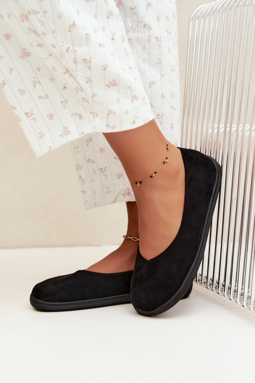 Schwarze Barfuß-Ballerinas Hollin