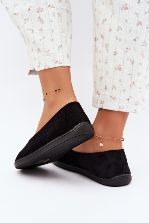 Schwarze Barfuß-Ballerinas Hollin