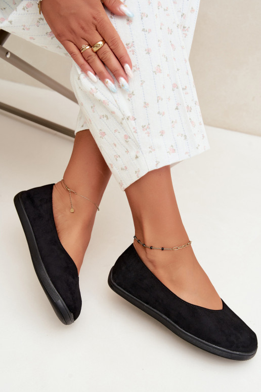 Schwarze Barfuß-Ballerinas Hollin